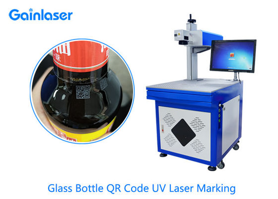 AC110V 0.02 มม. เครื่องสแกนเนอร์แก้ว UV Laser Marking Machine